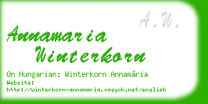 annamaria winterkorn business card